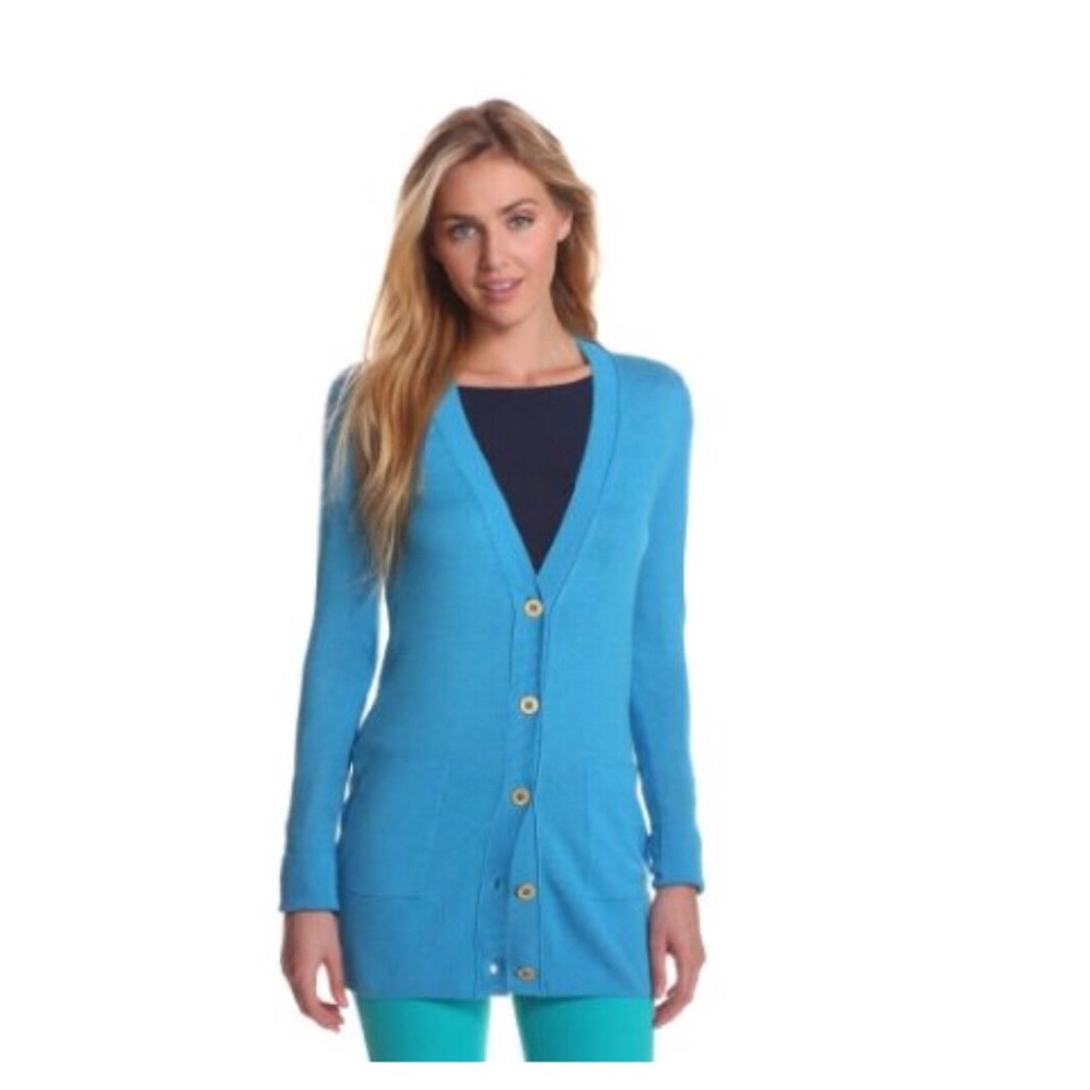 Lilly Pulitzer Heidi blue cardigan sweater